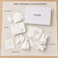 Coffret cadeau pour bébé Full Moon, boîte de paniers-cadeaux, carte de vœux personnalisée, vêtements pour nouveau-nés en coton biologique, boîte personnalisée, vente en gros