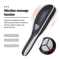 Multifunktionaler Sprühflüssigkeits-Applikator Elektrischer Massagekamm Rot-Blau-Licht Kopfhaut-Medizin-Applikation Haarpflege für Männer und Frauen