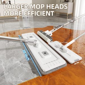 Stainless Steel Flat <b>Mop</b> Microfiber Head Bucket Durable Eco-Friendly Multi-functional High Capacity Folding Wringing Quick <b>Dry</b> - Product Image 3