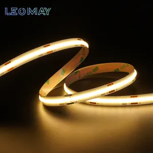 LEOMAY Strip LED 2700K-6500K, lampu dapat dipotong fleksibel DC 12V 24V 640 dapat dipotong