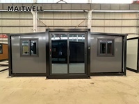 Maison mobile modulaire extensible et pliable, maison préfabriquée en conteneur portable pour une vie en station balnéaire, installation facile