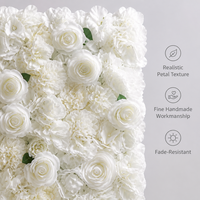 Panel de Flores Artificiales de Hortensias y Rosas Estilo Europeo al por Mayor para Decoración de Bodas, Fiestas, Escaparates y Cabinas de Fotos