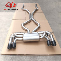Échappement FUPOWER pour BMW X5M X6M F85 F86 2015-2019 4.4T, échappement cat-back, silencieux simple, acier inoxydable, tuyau d'échappement