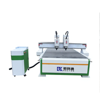 Mini Router CNC para Madera 1325 1530 de Doble Cabezal, Máquina para Fabricación de Gabinetes de Madera, Publicidad 3D y Corte de Acrílico