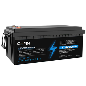 <b>12V</b> 300Ah <b>Lithium</b> <b>Battery</b> For RV Boat Lift Electric Motor 300A Peak Current High Power LiFePO4 Deep Cycle - Product Image 1