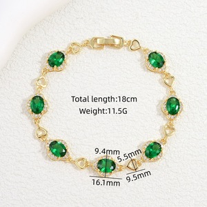 <span class=keywords><strong>Bracelet</strong></span> pour femme en fer et zircon, élégant, de luxe léger, motif cœur et amour, design de niche haut de gamme, super scintillant VL790 - Product Image 2