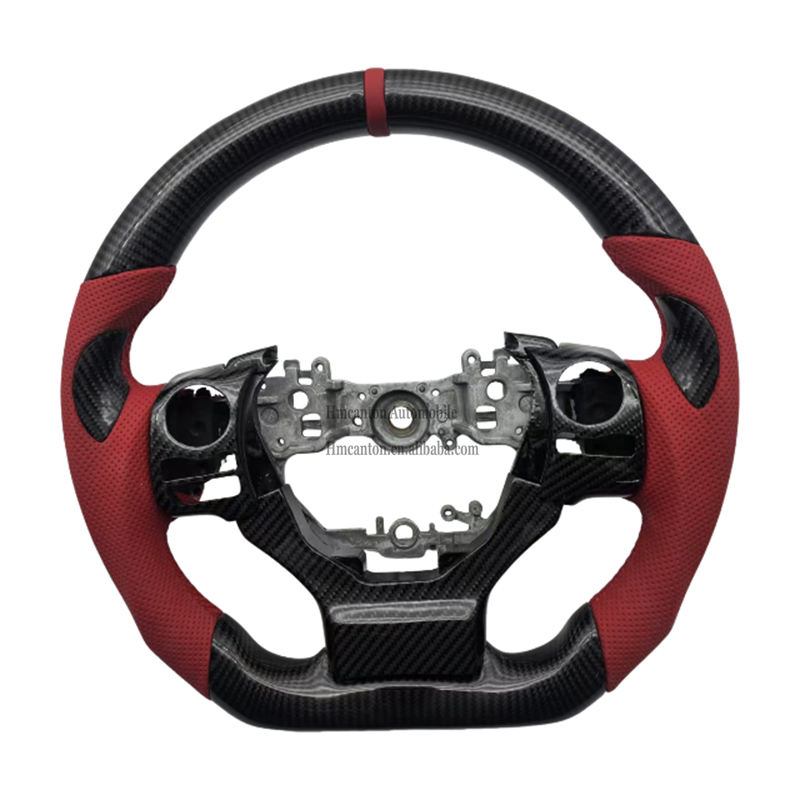 Carbon Fibre+Leather+red Stitchig+red Stripe+Carbon Grip