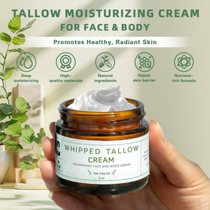 Venta Halal Proveedor de sebo vacuno Té de árbol Aceite de eucalipto Esencial Batido Hierba Alimentada Carne de vacuno <span class=keywords><strong>Crema</strong></span> hidratante de sebo para cara y cuerpo - Product Image 4