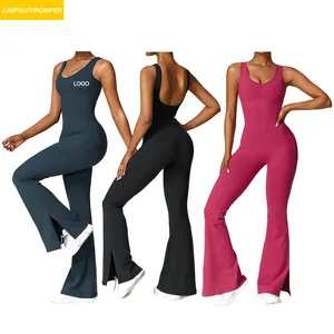 Senhoras diárias Casual Plus Size Nylon Emagrecimento Active Wear Logotipo Personalizado Malha Mujer One Pieces Seamless Mulheres Yoga Conjuntos Bodysuit