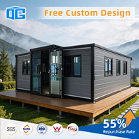 Maison conteneur extensible standard AU 20 pieds, 3 chambres, unité d'habitation autonome, étanche, préfabriquée SAA, modulaire et pliable