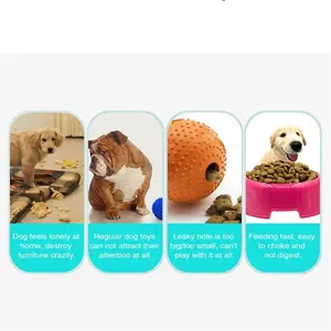 Rompecabezas pequeño de plástico para mascotas, alimentador de perros indestructible, para morder los dientes, Bola de animales, fabricante de juguetes