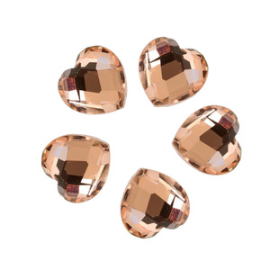 Strass en forme de cœur 8-18 mm à dos plat pour nail art et coques de téléphone DIY - Product Image 4