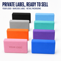 Blocs de yoga en mousse EVA à marque privée avec impression de logo personnalisé et correspondance des couleurs pour les distributeurs en gros