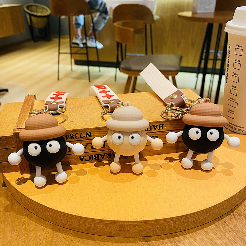 Cartoon Long Legs Small Briquettes Key Chain - Creative Gift