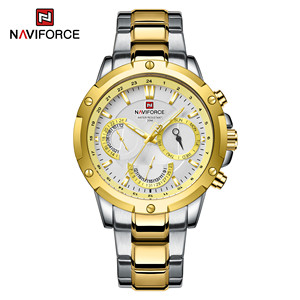 Montre Homme Naviforce officiel Femme 9196 S người đàn ông thời trang vòng đeo tay nam kinh doanh thép không gỉ lưới vành đai thạch anh xem - Product Image 3