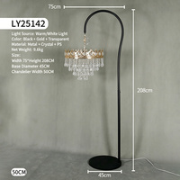 Lámpara de pie Crystal Crown para Alibaba, Título optimizado para B2B, Luz de escenario, Decoración de pasillo, Set floral, Lámpara decorativa LED con soporte
