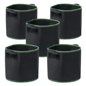 1/3/5/7/10/15/20/25/30/40/50 Gallon home garden Root Grow Pots felt plant bag grow bag fabric grow bag