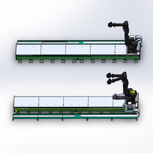 Plaque de composant de rail de plancher pour 7ème axe, couleur personnalisée, pour machine de préhension verticale automatique industrielle, ISO entièrement fermée, 7ème axe - Product Image 2
