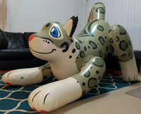 Animal léopard des neiges gonflable de dessin animé en PVC personnalisé de haute qualité