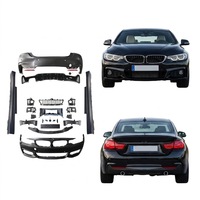 Bodykit Konversi MT Baru dengan Bumper Depan/Belakang & Side Skirt Plastik PP untuk Seri 4 F32 F33 F36 2013-2020