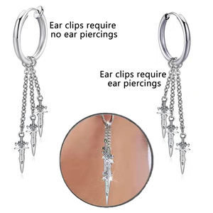 <span class=keywords><strong>ต่าง</strong></span><span class=keywords><strong>หู</strong></span>โซ่พู่รุ่นใหม่แบบเกาหลีต่างหูชายฮิปสเตอร์แบบไม่ต้องเจาะต่างหูสามตุ้ม<span class=keywords><strong>หู</strong></span> - Product Image 2