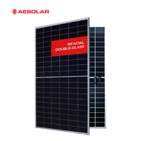 Modul Surya AE Solar 720W BIFACIAL Kaca Ganda - Tipe-N HJT dengan 132 Sel Half-Cut |   Panel Surya Tier1 Bingkai Perak 210mm