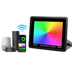 100W Smart WiFi wasserdicht IP66 Spotlight RGBCW Farbe Flutlicht Graffiti mobile APP Fernbedienung LED Flutlichter - Product Image 6