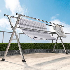 Quần áo khô Giá quần áo gấp Heavy Duty thép không gỉ giặt giá, có thể gập lại xách tay quần áo lớn giá may mặc giá - Product Image 4