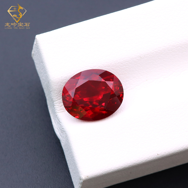 Hot Sale Lab Grown Ruby Pigeon Blood Red Lab Ruby Gemstones Wholesale 0.5ct-10ct Oval Cut Lab Created Ruby with AGL Certificate