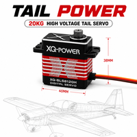 Boîtier en aluminium CNC étanche, servo arrière sans balais 20KG 12V HV pour drone à aile fixe UAV, XQ-POWER XQ-BLS8120H en acier inoxydable