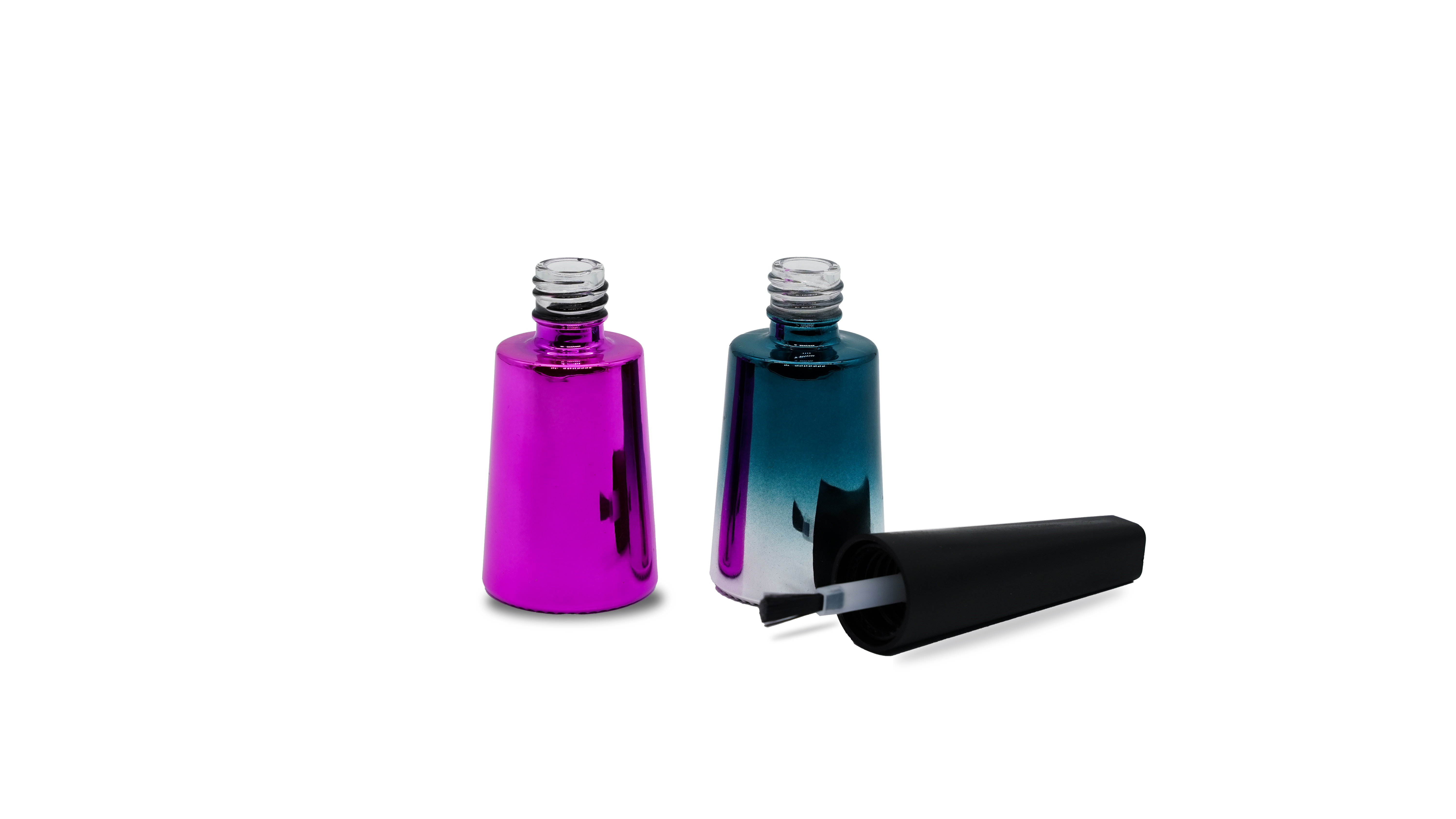 Gradient Plating Empty Nail Varnish Bottles 12ml 15ml Fingernail Polish Containers