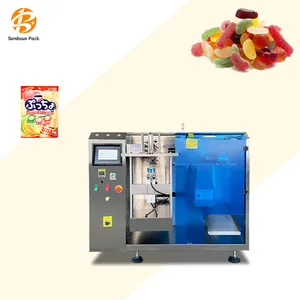 Fully Automatic Premade Pouch Pellet Chocolate Candy Soft Nougat Counting Doypack Bag Gummy Candy Packing Machine