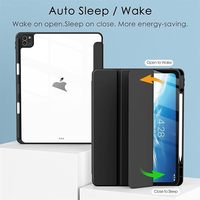 Coque Ultra Hybrid pour iPad Pro 12.9 11 pouces avec porte-crayon, coque arrière transparente antichoc pour étui ipad pro
