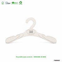 Cintre en carton gaufré recyclable certifié FSC pour l'affichage de vêtements en magasin, logo personnalisé, OEM, vente en gros