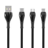 Kabel Data Tipe C Lucky Style Harga Grosir, Pengisian Cepat 3A, Konduktor Tembaga Murni, Selubung Silikon & Nilon untuk Ponsel & Kamera