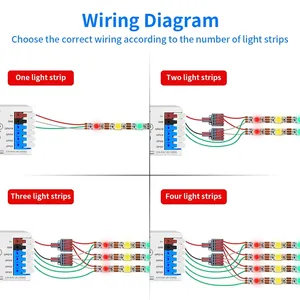 Contrôleur ESP32 WLED 017WL-<span class=keywords><strong>D</strong></span> 4 canaux 15A Fusible <span class=keywords><strong>D</strong></span>écalage de niveau UART Téléchargement DIY Mode de lumière dynamique Alimenté en courant continu GLEDOPTO Sans application - Product Image 6