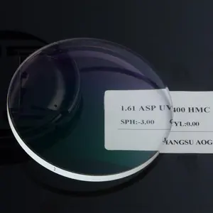 UV400保护非球面处方镜片非球面1.6 mr8带抗反射涂层