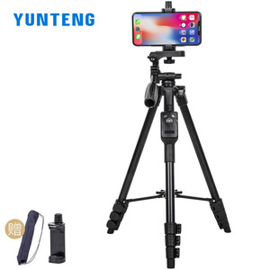 Nuovo arrivo YUNTENG VCT-5208 alluminio lega di magnesio gamba treppiede testa smartphone morsetto treppiedi per fotocamera SLR - Product Image 1
