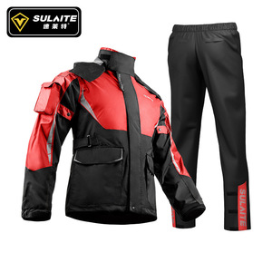 Traje de lluvia para motocicleta Sulaite, conjunto de chaqueta y pantalones impermeables para hombre, equipo de viaje para montar al aire libre - Product Image 4