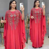 2025 Super Vente Arabe Grande Taille Vêtements Femme Abaya Mousseline Musulmane Ample Décontractée Robe Caftan Robe de Soirée
