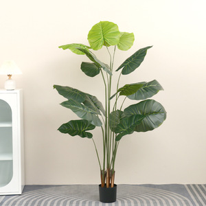 Plante artificielle <span class=keywords><strong>en</strong></span> <span class=keywords><strong>pot</strong></span> pour l'intérieur et l'extérieur, décoration <span class=keywords><strong>de</strong></span> bureau, jardin, maison, plantes artificielles, plantes <span class=keywords><strong>en</strong></span> plastique, taro géant - Product Image 4
