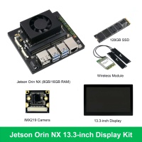 NVIDIA Jetson Orin NX 8GB/16GB Super Developer Kit 117TOPS/157TOPS Sistem Komputasi AI Edge dengan SSD 128GB & Modul Nirkabel
