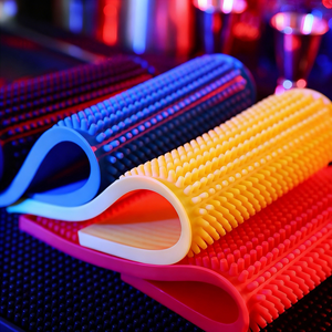 Специальные силиконовые, ПВХ, резиновые, впитывающие, нескользящие подставки нестандартной формы для пабов, кафе, баров с логотипом - Product Image 1