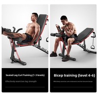 Banc multifonctionnel pour haltères, entraîneur de biceps, banc et planche auxiliaires pour sit-ups, 13,5 kg, 155x46,5x126 cm, banc de musculation