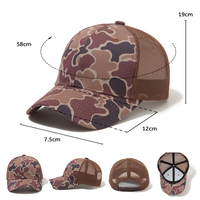 Casquette Trucker 6 Panneaux en Coton Sublimé Camouflage avec Logo Personnalisé pour Marques Premium d'Activités de Plein Air, Course, Randonnée, Sports – Casquette Trucker Classique