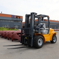 Chariots élévateurs tout-terrain multifonctionnels 3 tonnes 3,5 tonnes 4x4 pour l'agriculture, homologués CE EPA, chariots élévateurs diesel tout-terrain