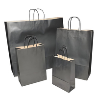 Sac cadeau personnalisé pour les fêtes, en papier kraft robuste avec poignée torsadée en coton, motif géométrique en feuille d'argent