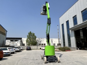 Plataforma Elevadora Articulada Eléctrica de 16 Metros y 230 kg, con Mástil Telescópico de Acero, para Construcción, con Brazo de Manivela - Product Image 5