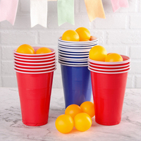 Lot de 24 gobelets jetables de 16 oz pour Beer Pong, idéal pour les jeux de bar et les loisirs en extérieur, gobelets de jeu Beer Pong