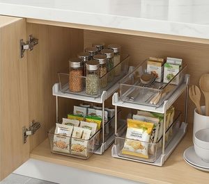 High Quality 3-Tier Multi-Function Floor Mount <b>Kitchen</b> <b>Storage</b> <b>Rack</b> Eco-Friendly Metal PET Construction Modern Design - Product Image 1
